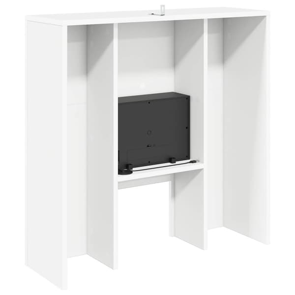 Elektrisk eldstad Vit 75 x 24,5 x 75 cm Konstruerat trä