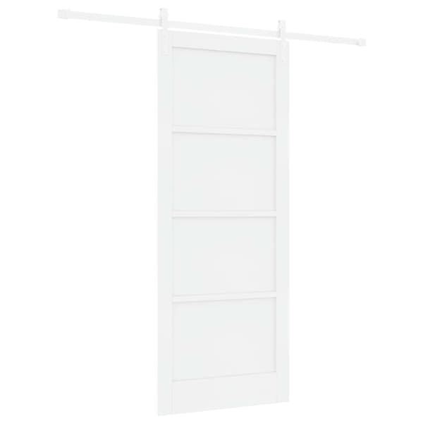 Skjutdörr 86 x 211 cm Konstruerat trä Vit