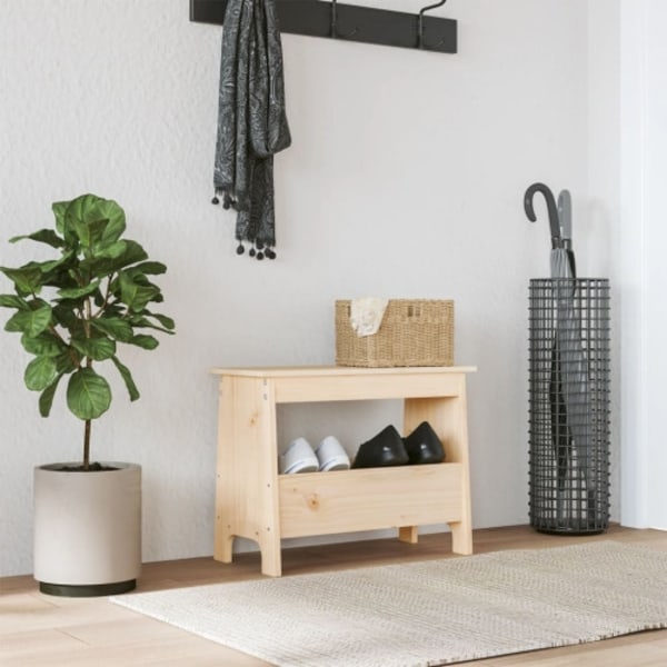 Skobänk 60x28x45 cm massiv furu