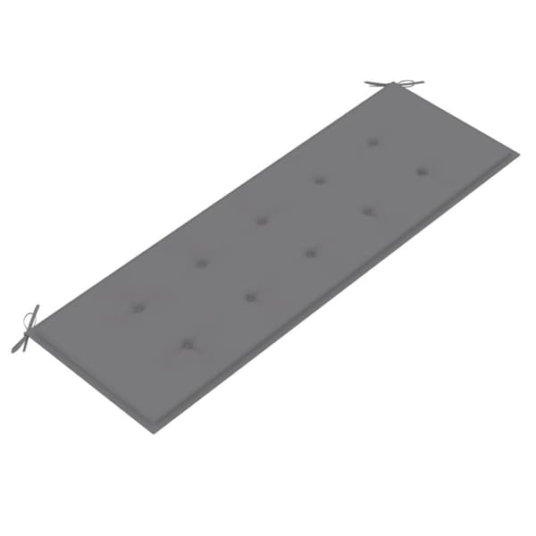 Bataviabänk med grå dyna 150 cm massiv teak