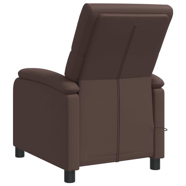 Massagefåtölj Brun Konstläder