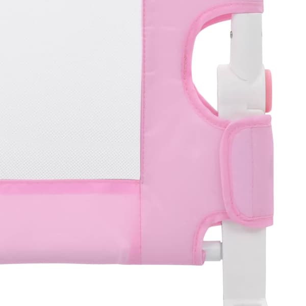 Sängskena för barn rosa 180x42 cm polyester