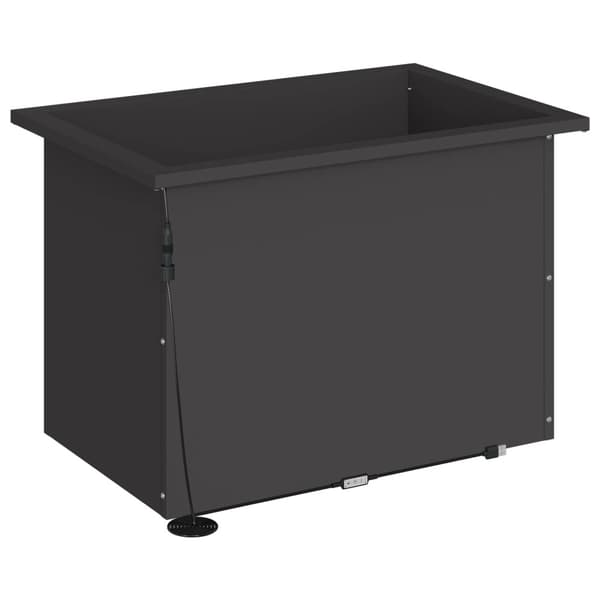 Odlingslåda med LED Svart 40 x 60 x 40 cm Stål