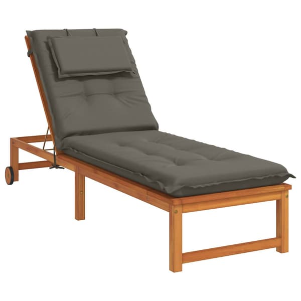 Solstol Kudde GEMERT 100% Polyester Grå 190 x 60 x 9 cm