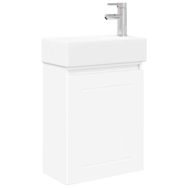 Badrumsspegel med kran Vit 45,5 x 25,5 x 84 cm