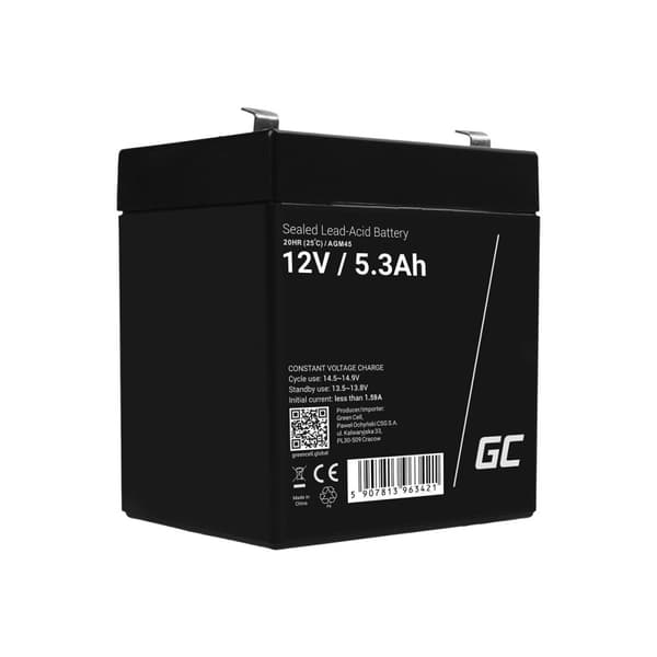 Green Cell - alarm system battery - Bly-syra - 5.3 Ah