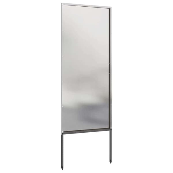Trädgårds integritetsskärm Silver 50 x 140 cm Rostfritt stål