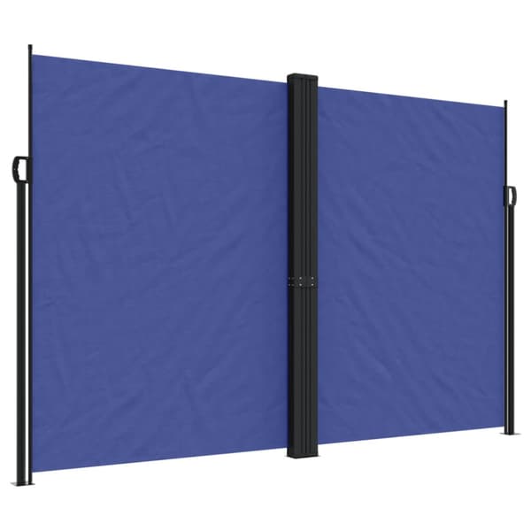 Infällbar sidomarkis blå 220x1000 cm