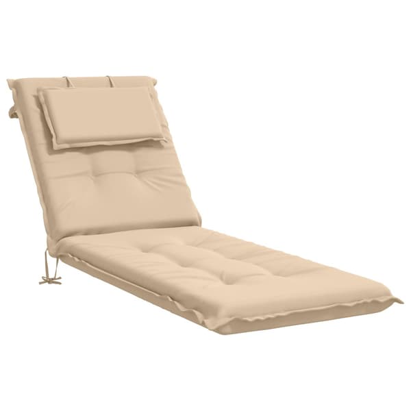 Solstol Kudde GEMERT 100% Polyester Gräddvit 190 x 60 x 9 cm