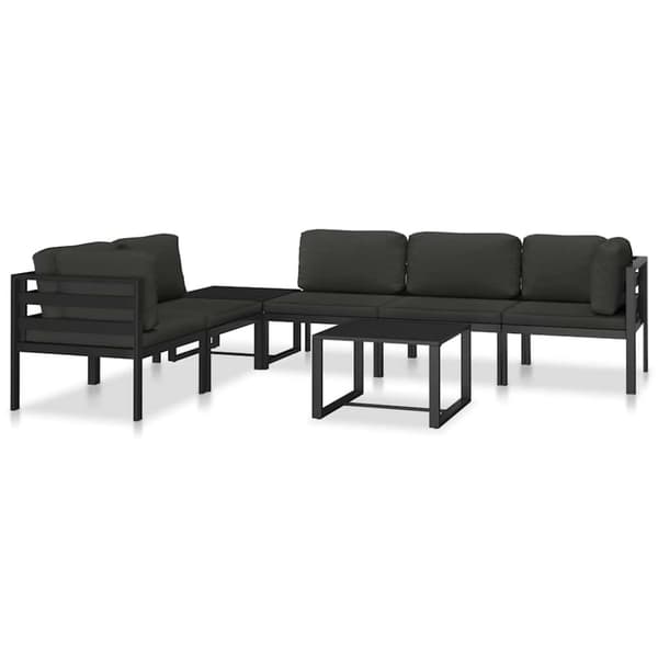 Mittensits till modulsoffa med dynor aluminium antracit