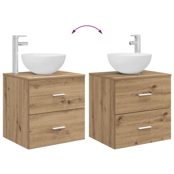 Badrumsmöbelset 2 pcs Artisan-ek Konstruerat trä