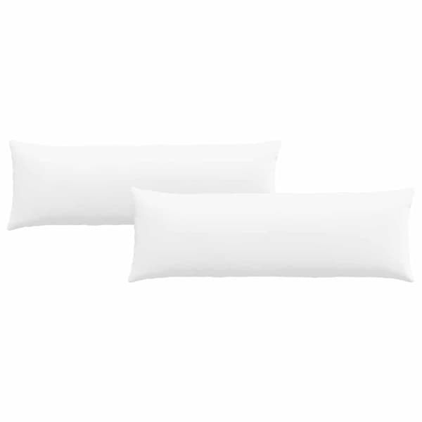 Sofakuddar 2 pcs Vit 120 x 40 cm tyg