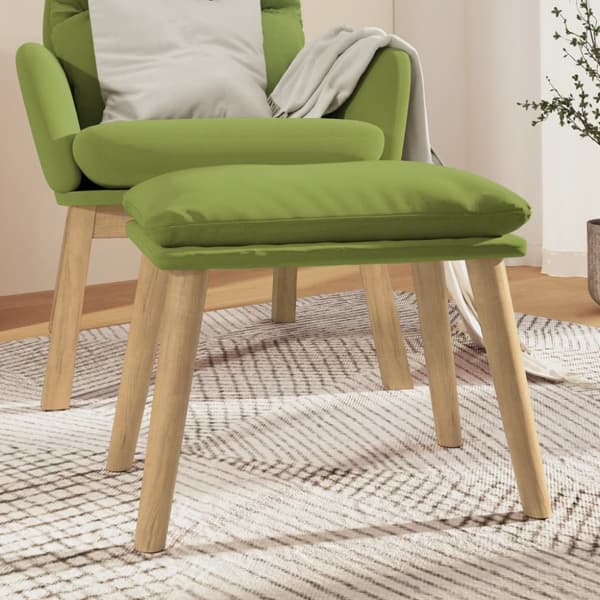 Fotpall ljusgrön 45x29,5x35 cm sammet