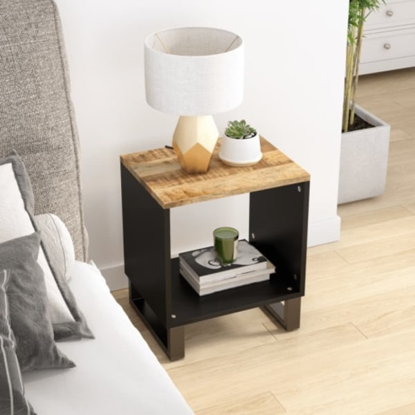 Soffbord 40x31x46 cm massivt mangoträ och konstruerat trä