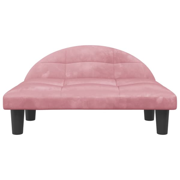 Hundbädd rosa 70x52x30 cm sammet