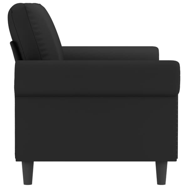 Soffa 2-sits svart 140 cm sammet