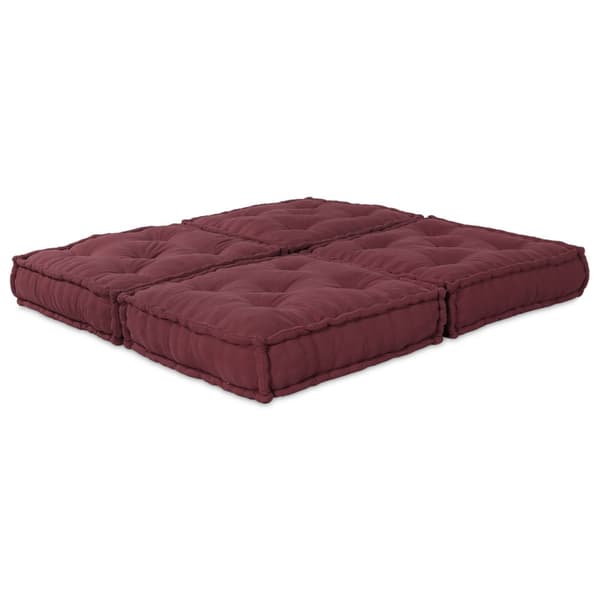Modulsofa enhet 2 pcs Bordeaux 140 x 70 x 36 cm Tyg