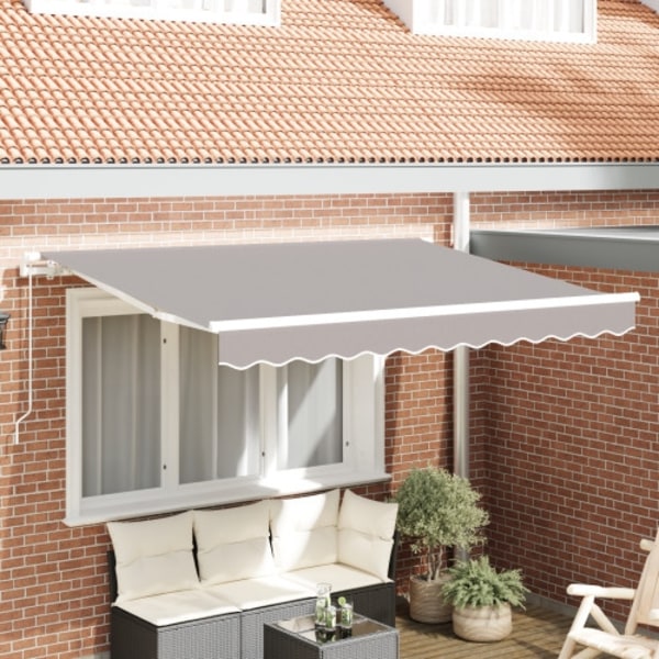 Ljusgrå Markis Ersättningstyg för 3.5x2 m Ram