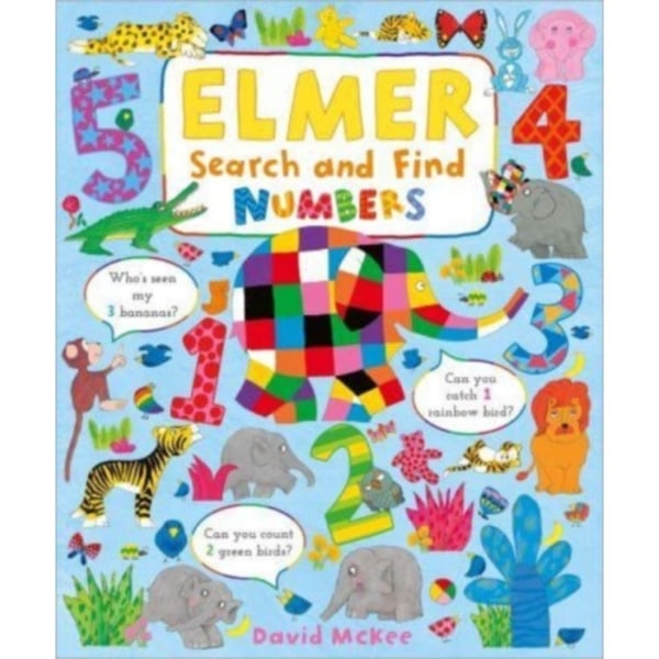 Elmer Search and Find Numbers (bok, board book, eng)