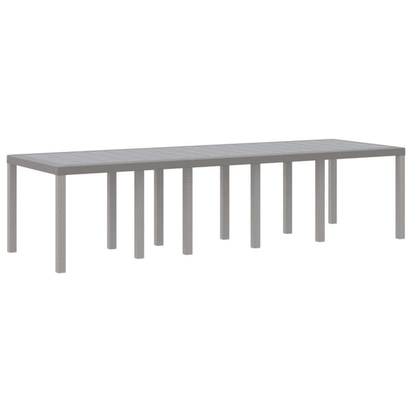 Trädgårdsmöbelset 11 st Ljusgrå Polypropylen
