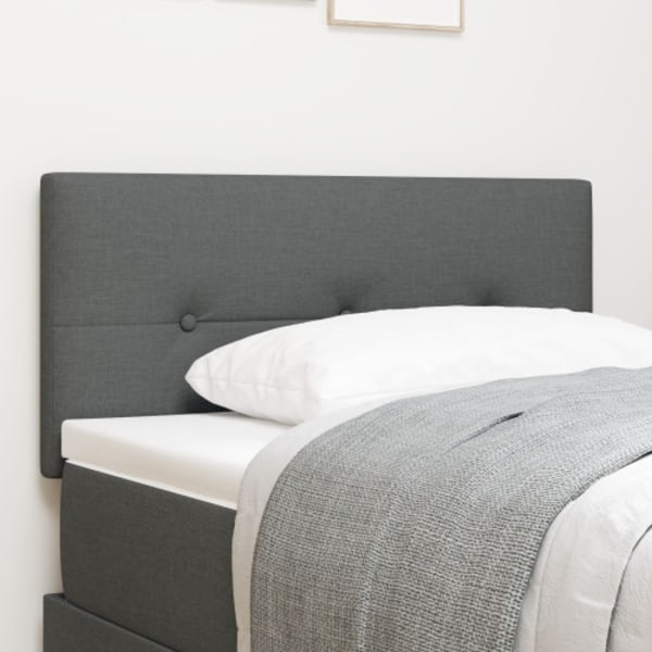 Sänggavel Mörkgrå Trä 90 cm Stilig design Låg sänggavel