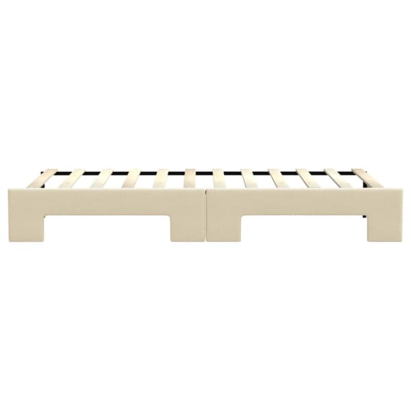 Dagbädd utdragbar gräddvit 80x200 cm tyg
