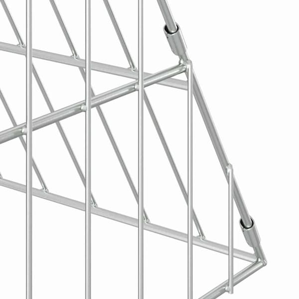 Kaninbur Silver 215 x 100 x 85 cm Galvaniserat Stål