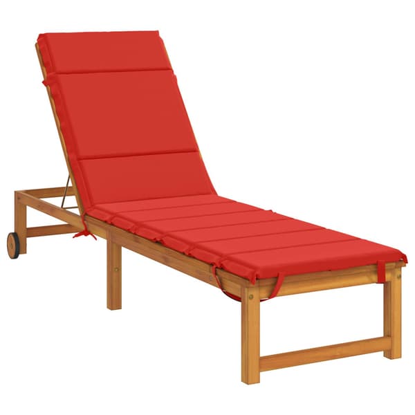 Solstol Kudde GEMERT 100% Polyester Röd 200 x 55 x 3 cm