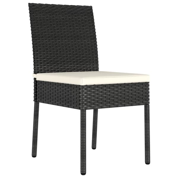 Trädgårdsmöbelset 9 pcs Svart Pulverlackerat stål