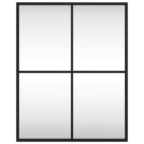 Väggspegel svart 40x50 cm rektangulär järn