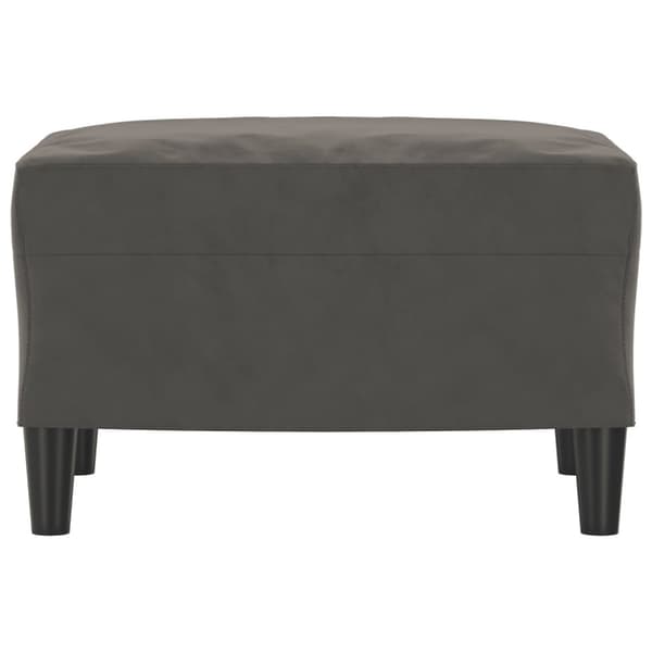 Fotpall mörkgrå 60x50x41 cm sammet