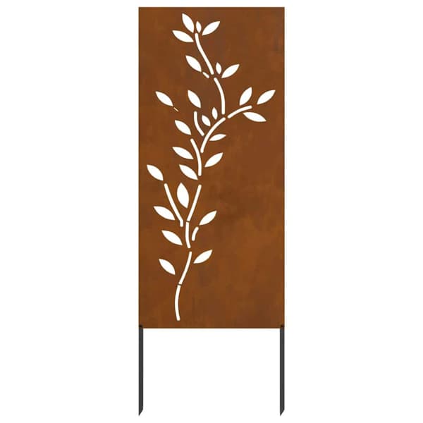 Trädgårds integritetsskärm Blommor Rostig 50 x 140 cm
