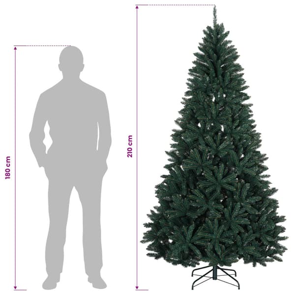 Plast Hingad Julgran 210 cm PVC Mörkgrön
