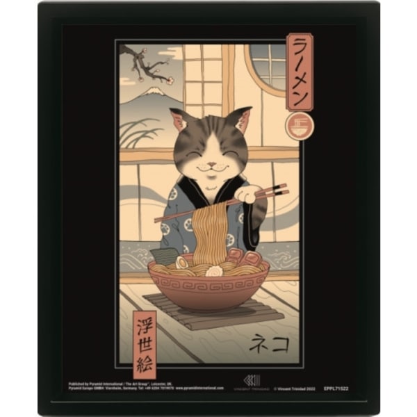 Vincent Trinidad (Neko Ramen Ukiyo-E) Framed 3D