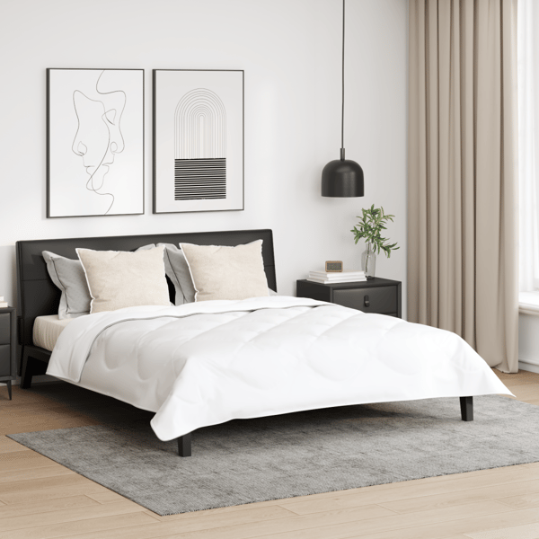 Duntäcke med kudde 3 pcs Vit Mikrofiber