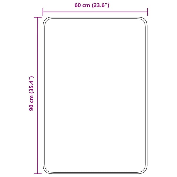 Halkfri Badmatta Lila 60 x 90 cm PP