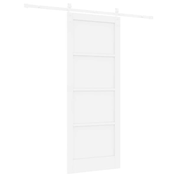 Skjutdörr 83 x 211 cm Konstruerat trä Vit