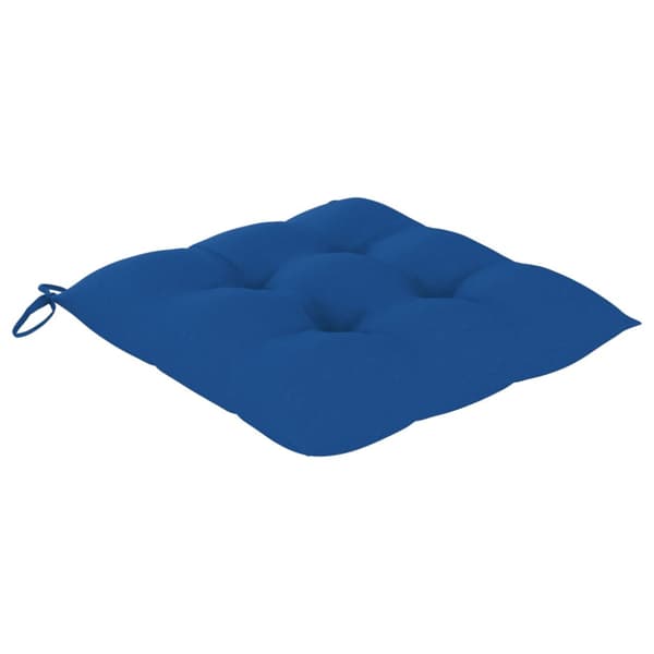 Stapelbara trädgårdsstolar med dynor 4 st massiv teak