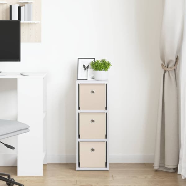 Sideboard med låda Vit 25,5 x 22 x 69,5 cm