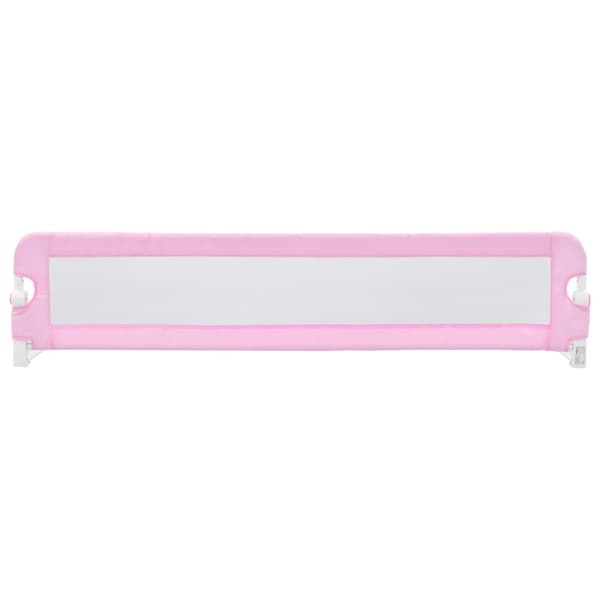 Sängskena för barn rosa 180x42 cm polyester