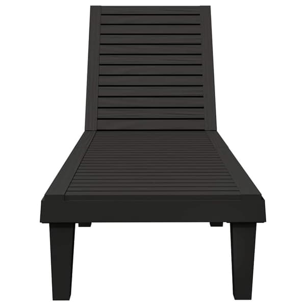 Solsängar 2 st svart 155x58x83 cm polypropylen