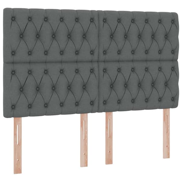 Förvaringssäng med madrass Mörkgrå 140 x 200 cm Polyester