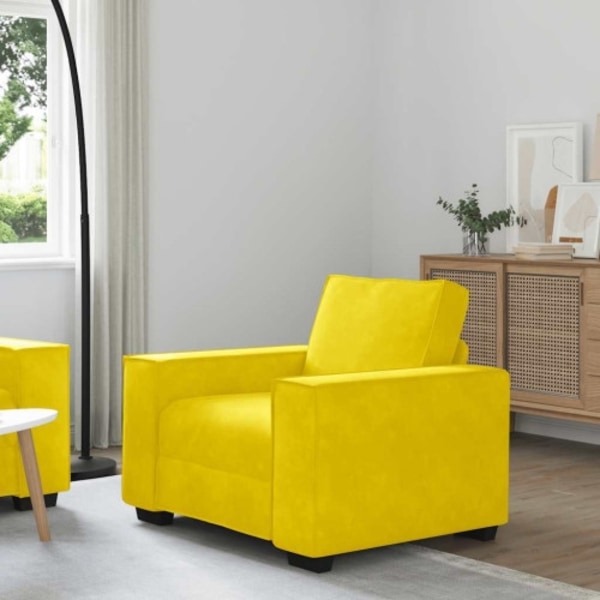 Soffstol gul 60 cm sammet