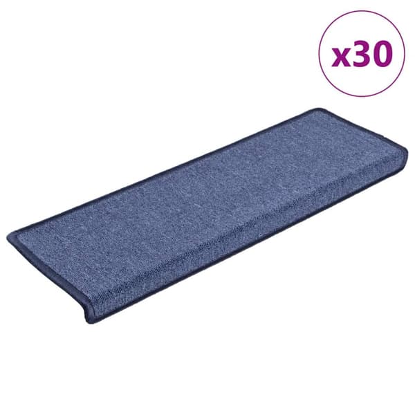 Trappmattor 30 st 65x21x4 cm blå rektangulär kant