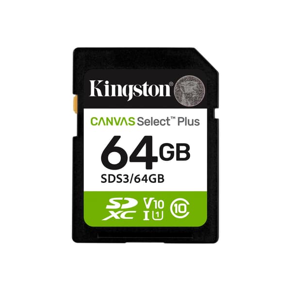 Kingston Canvas Select Plus - flash-minneskort - 64 GB - SDXC UHS-I