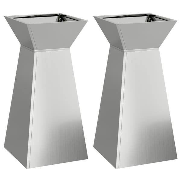 Pelarkrukor 2 pcs Silver 35 x 35 x 73 cm
