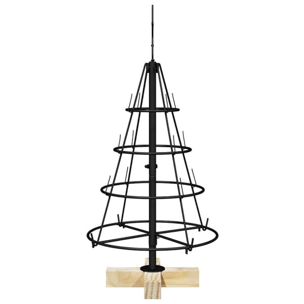Julcone-träd med stativ Svart 60 cm Stål