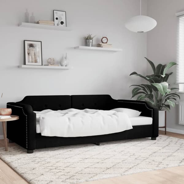 Dagbädd svart 90x200 cm tyg