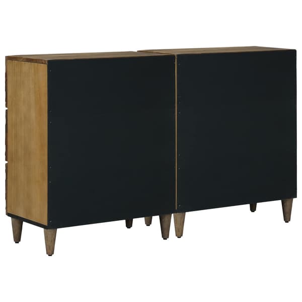Sideboard 2 pcs Brun 60 x 33,5 x 75 cm Massivt mangoträ