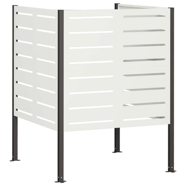 Soptunneskärm 85 x 85 x 113 cm Stål Vit
